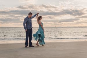 sunset engagement session, elopement, wanderlove adventure, couples, south carolina, beach