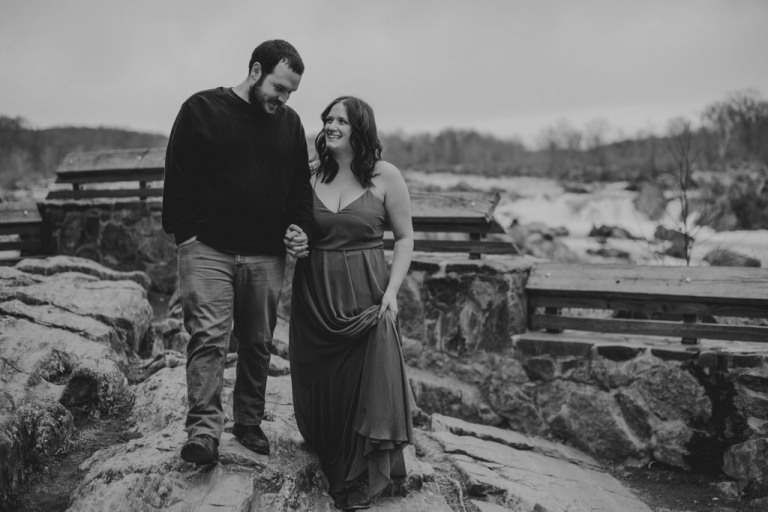 elopement, great falls viriginia, wanderlove couples adventure session love story 