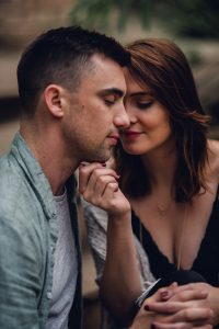 intimate adventurous couple