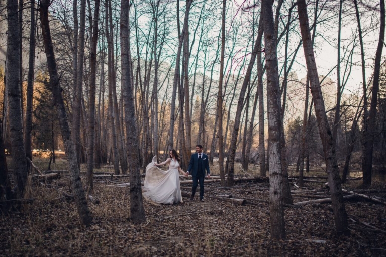 this adventurous couple eloped in Yosemite National park