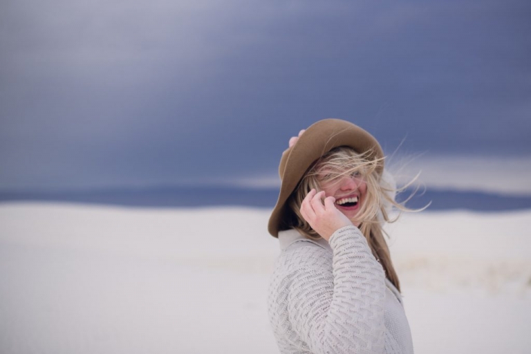 white sands national park is a great place for an adventurous elopement