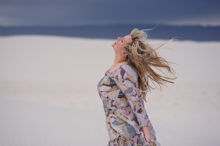 white sands national park is a great place for an adventurous elopement