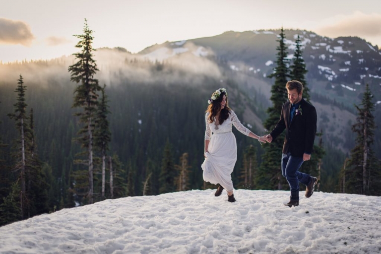 spring elopement, hurricane ridge, olympic national park, adventure photographer, adventure photography, elopements, elopement photography, elopement photographer