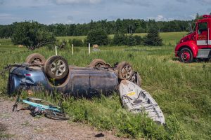 toyota rav4 wreck in ditch