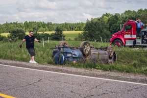 toyota rav4 wreck in ditch