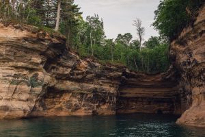 Lake Superior, Michigan, UP Michigan, Michigan's Pictured Rocks, greenery, great lakes, midwest