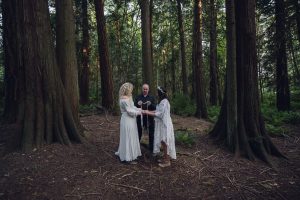 pacific northwest elopement, pacific northwest elopement photographer, olympic national park, Washington Elopement Photographer, Washington Olympic Peninsula, forest elopement, boho style wedding, bohemian style wedding dress