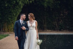 intimate summer elopement, Rothko chapel, Houston intimate elopement, Texas intimate elopement photographer, navy blue suit, sleeveless wedding dress, summer wedding