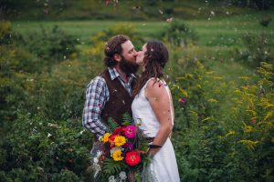 fall bouquet, fall flowers, blue flannel, upstate New York wedding, farm wedding, NY wedding, intimate weddings, adventure wedding photographer, NY wedding photographer, NY intimate wedding photographer