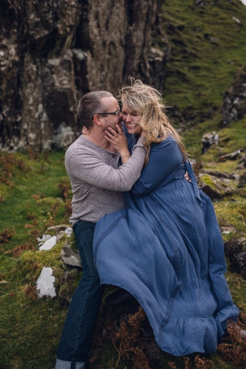 adventurous couple on the isle of skye, isle of skye elopement photographer