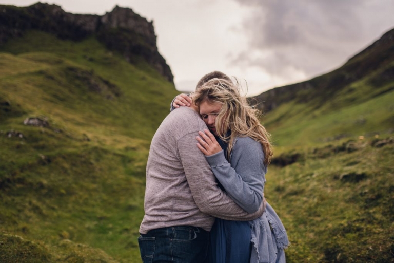 adventurous couple on the isle of skye, isle of skye elopement photographer