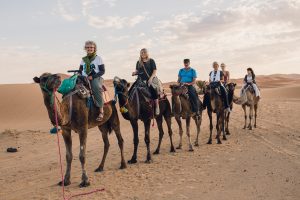 Sahara Desert, sand dune, Morocco, camel ride, adventure photography and elopements