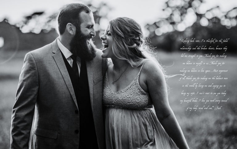 couple share an excited laugh as they walk together during their elopement