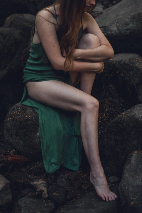 Sarah in the Hoh Rainforest