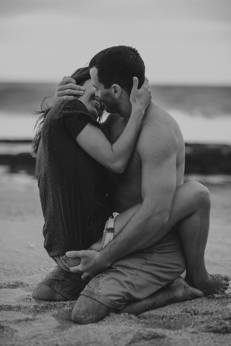 honeymoon copuple on the beach